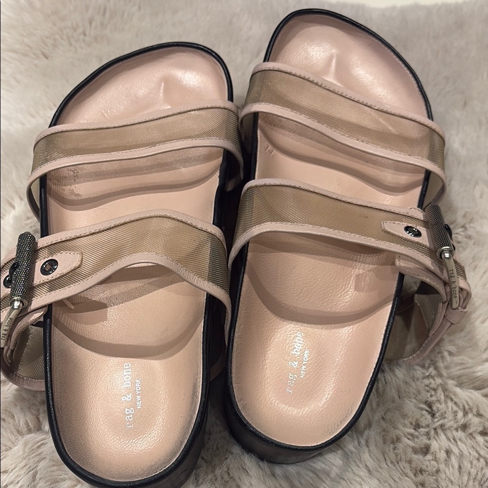 Rag & Bone Tan and Black Sandals